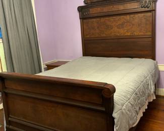 Victorian Eastlake High Back Bed