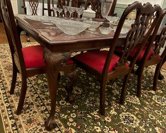 Chippendale Style Dining Table and Chairs
