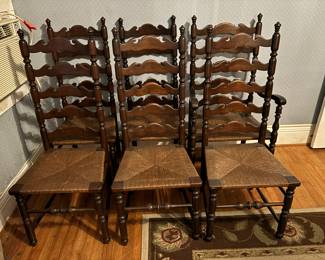 Set of 6 Ladder Back Chairs