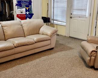 Leather Sofa & Recliner