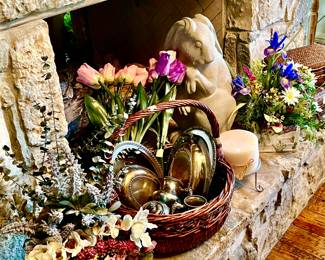 FLORALS, BUNNIES, AND SILVERPLATE!