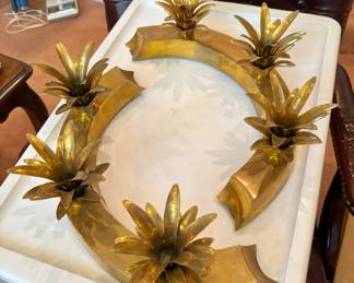 Mid-Century Modern Brass Candle Holder