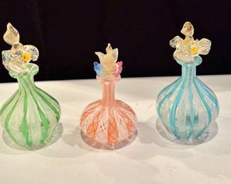 Vintage "1950's" Murano Glass Perfume Bottles