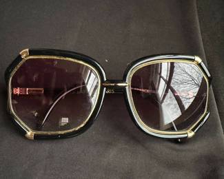 Vtg Ted Lapidus Black/ Gold Sunglasses
