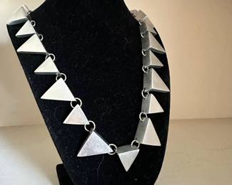 Vintage Artisan Triangle Necklace