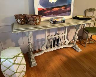 Pierson Interiors Plant Stand, Distressed Console Table