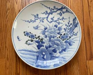 Blue And White Nature Scene Platter