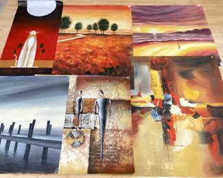 HAYE100 Assortment of Oil on Canvas Paintings