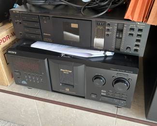 Sony 300 disc CD player
Nakamichi cassette deck player recorder