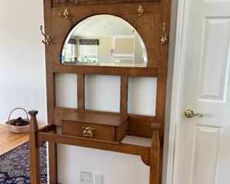 Refinished antique hall tree