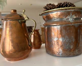 Copper decor pieces