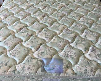 King size double sided pillow top mattress, 2 twin boxes. Plus two twin bed frames (headboard, footboard, side rails)