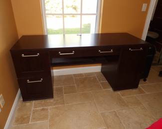 Beautiful Desk with file cabinets
