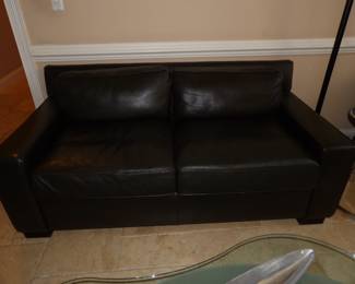 Black Leather loveseat