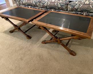 Pair of vintage slate topped tables. Again….GREAT condition.