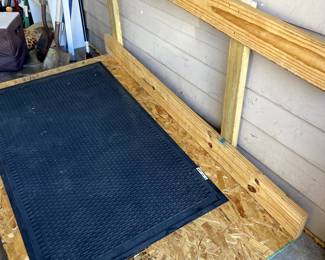 Custom ramp with handrail, can be easily installed.