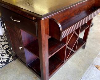 Beautiful bar type table with drop leaf and storage.  Also would make a great kitchen island!