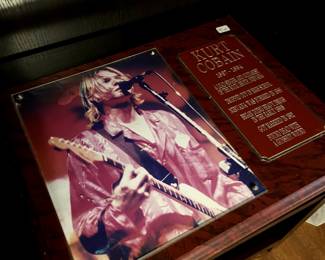 Kurt Cobain memorial plaque.