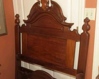 PAIR VICTORIAN TWIN BEDS WITH FOOTBOARD