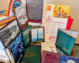 Tacoma memorabilia from the 1940s on from Mason, Stadium, Wilson, UPS etc...a photo of the Stack, Point Defiance in the 20s, etc