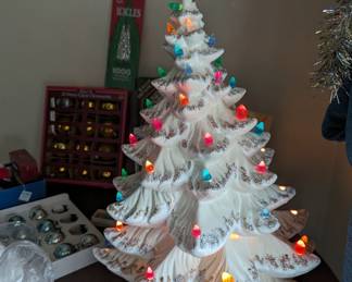 Atlantic 64 Christmas tree intact with lights and star