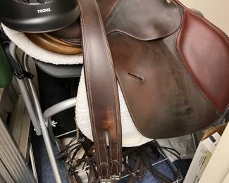 EQUESTRIAN SADDLE & Equipment Boots along with Riding Clothes
