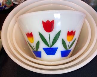 Fire King Tulip set-perfect condition
