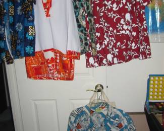 Vintage Hawiian shirts including Shriner