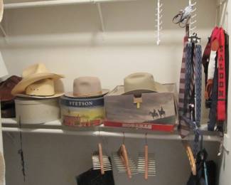 Lucchesi and Justin boots, Stetson and Resistol cowboy hats