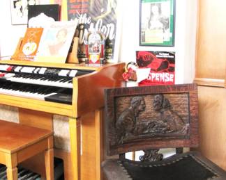 Carved Gibson Girl antique chair