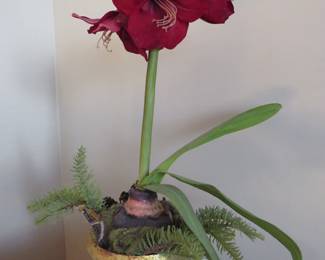 faux flower in pot