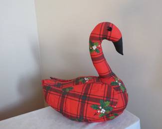 Christmas plaid goose