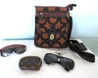 purses and sunglasses