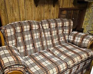 Plaid loveseat