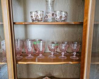 Pink glassware