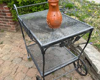 Woodard outdoor serving cart