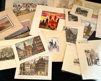 European Art Print Collection Most Are Signed