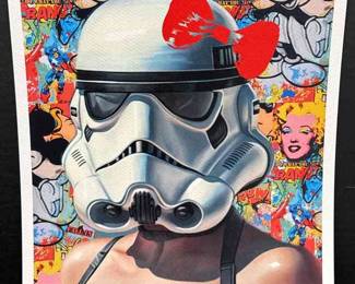 Death NYC Signed Numbered Print  Storm Trooper, Mickey Mouse, Marilyn Monroe  Dated  Stamped 