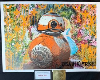 003 Death NYC Signed Numbered Print  Alice, Star Wars BB8  Dated  Stamped