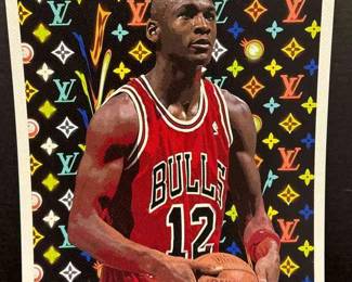 Death NYC Signed Numbered Print  Michael Jordan, Louis Vuitton  Dated  Stamped 