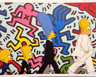 Death NYC Signed Numbered Print  Simpsons, Keith Haring, The Beatles  Dated  Stamped 