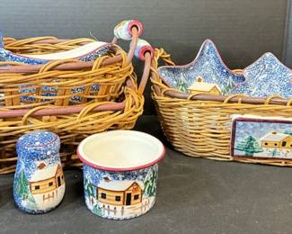 Cooks Bazaar Gourmet Holiday Mountain Lodge Baskets, Candle, Spoon Rests  More