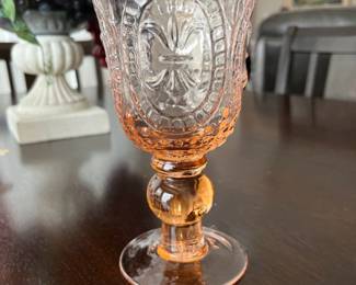 8 Pilsner peach water goblet
$40 for the set or $5 each