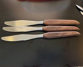 MCM Danish Fleetwood Steak Knives Set Of Stainless  and Teak