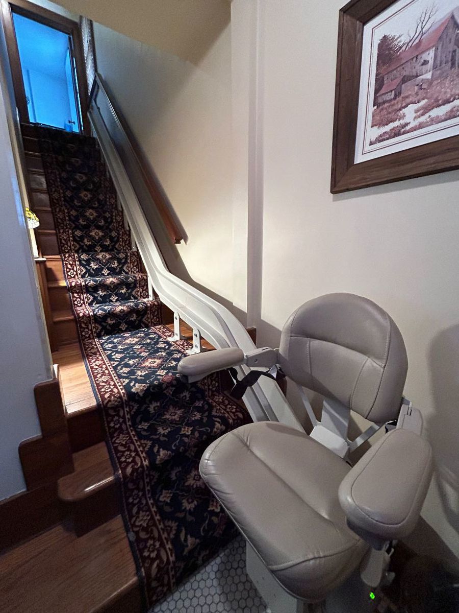 Bruno Straight Rail Stairlift System - this item may be pre-sold as disassembly is required. Perfect working condition. $500 Serious buyers only. Contact Diane  (585) 313-7188