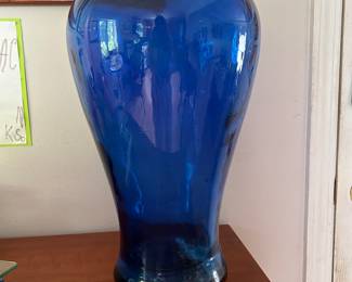 Cobalt blue vase 18” Made in Spain
