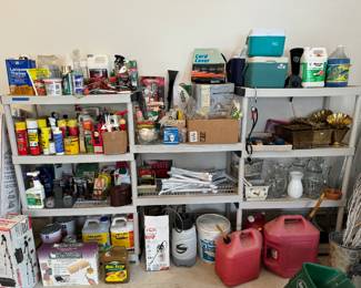 Abundance of Garage Items Including Paints, Chemicals, Coolers & More!