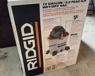 Rigid WD1245 12 Gallon  5.0 Peak H.P. Wet/Dry Vac (New in Box)