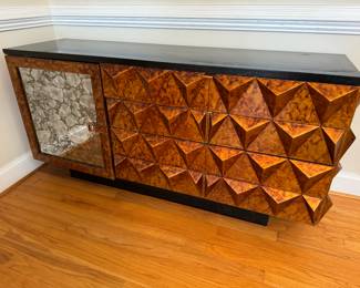 Pulaski Furniture 1 Door / 4 Drawer Brutalist Sideboard Cabinet Designed by Leonard Eisen (63"W x 18"D x 29"H)