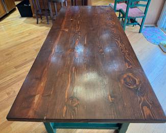 Custom Pine Top Kitchen Table (35-1/2"W x 84"L x 29-1/2"H)